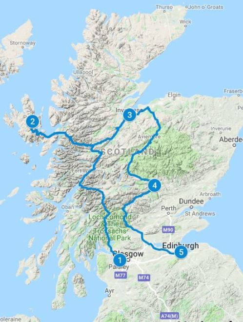 self tour of scotland